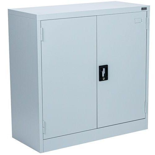 Armoire basse à portes battantes - Gris - Manutan thumbnail image 1