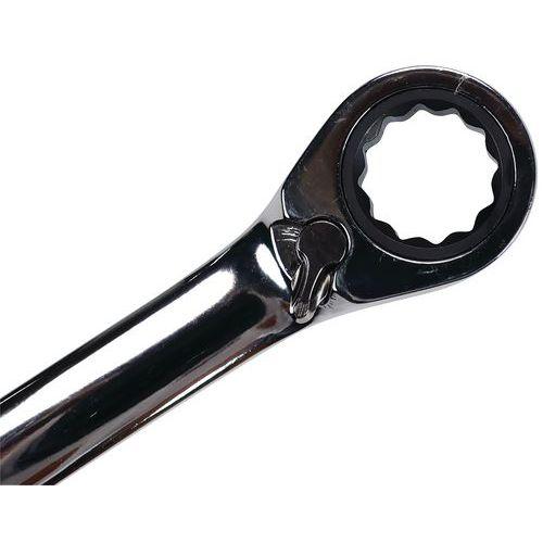 Illustration de : Jeu de 9 clés mixtes à cliquet réversible - Manutan Expert