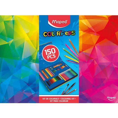 Kit de coloriage color'peps 150 pièces : feutres, crayons, etc - Maped fullname image