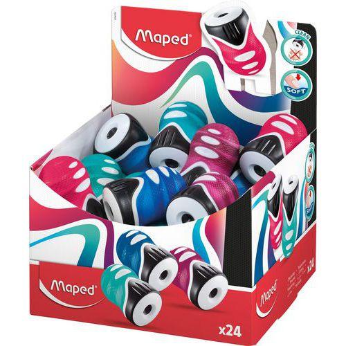Illustration de : Taille-crayon clean grip 1 trou avec réservoir - Maped
