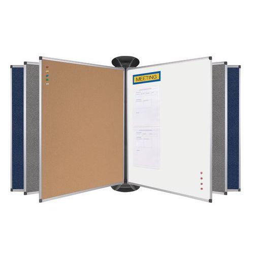 Illustration de : Support mural à pivotement pour panneaux d'affichage