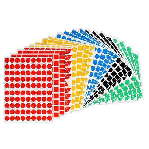 Pochette 3280 gommettes géométriques 5 couleurs 16mm thumbnail image 1