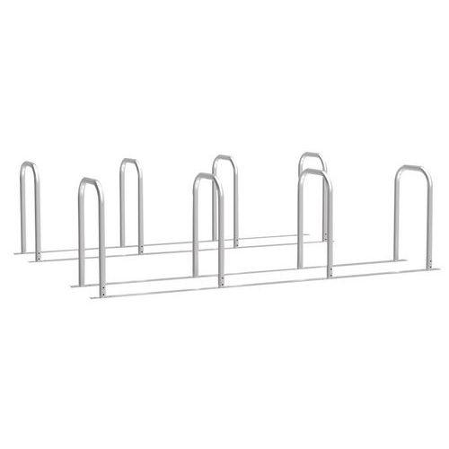 Borne vélos en u reliée 4u peinte aluminium blanc thumbnail image 1