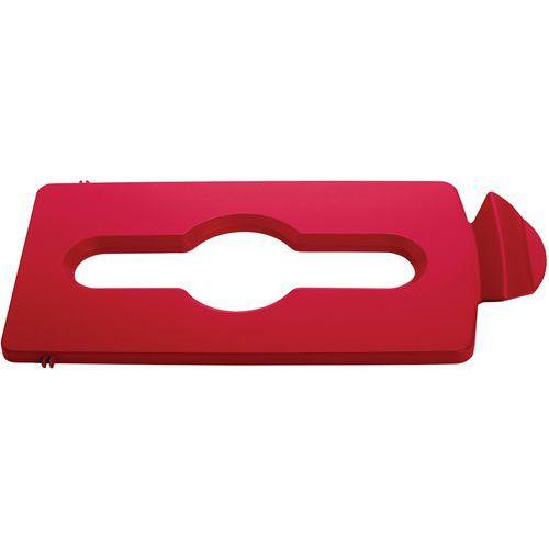 Illustration de : Couvercle déchets mélangés Slim Jim_Rubbermaid