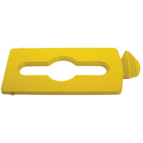 Couvercle déchets mélangés Slim Jim jaune thumbnail image 1