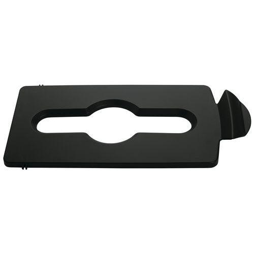 Couvercle déchets mélangés Slim Jim noir thumbnail image 1
