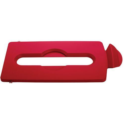 Couvercle papier station de recyclage Slim Jim rouge thumbnail image 1