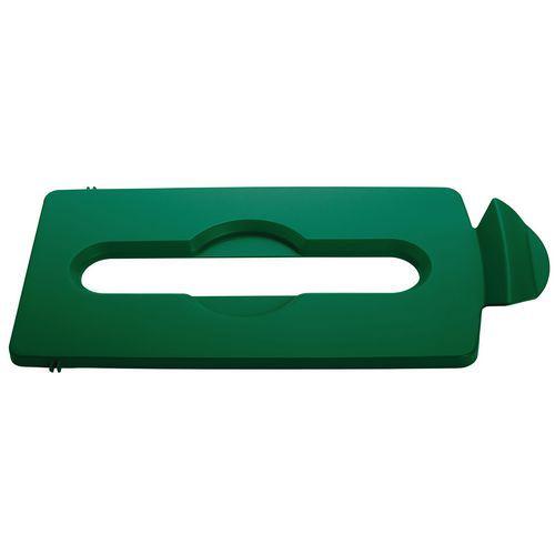 Couvercle papier station de recyclage Slim Jim vert thumbnail image 1