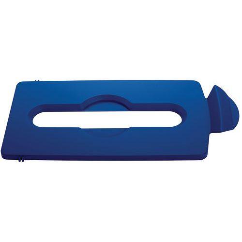 Couvercle papier station de recyclage Slim Jim bleu thumbnail image 1