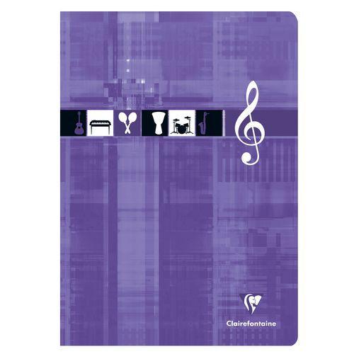 Illustration de : Cahier Musique piqué A4 96p - Clairefontaine