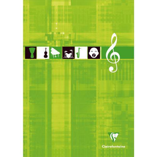 Illustration de : Bloc Musique encollé A4 100p - Clairefontaine