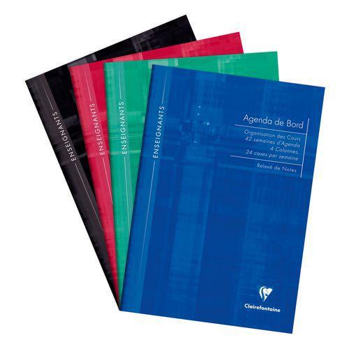 Illustration de : Agenda de bord enseignant brochure rembordé rigide A4 - Clairefontaine