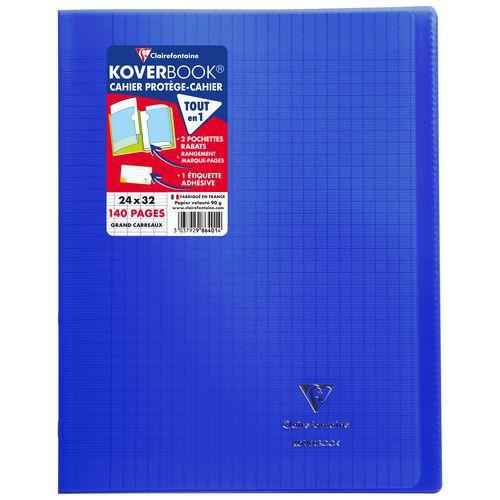 Illustration de : Cahier piqué Koverbook 24x32 cm Seyès 140p - Clairefontaine