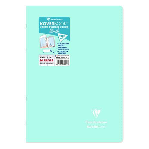 Illustration de : Cahier piqué Koverbook Blush A4 96p séyes - Clairefontaine