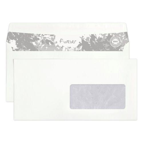 Illustration de : Enveloppes papier recyclé 110x220 fenêtre 45x100 - Clairefontaine