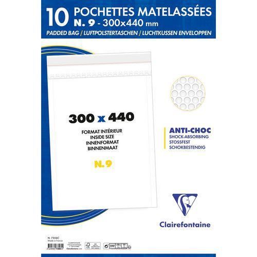 Illustration de : Pochettes à bulles x18 - Clairefontaine