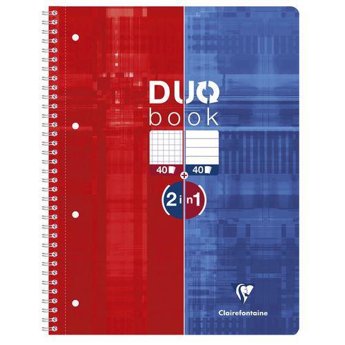 Duo Book reliure intégrale 22,5x29,7cm 80p Q.5x5 + 80p Ligné perfo4 trous thumbnail image 1