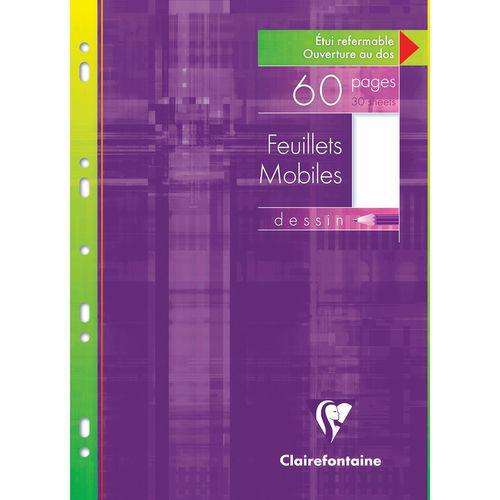 Feuillets mobiles dessin 125g s/étui 21x29,7cm 60p uni thumbnail image 1