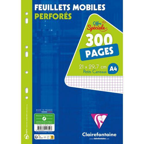 Illustration de : Feuillets mobiles sous film A4 - Clairefontaine