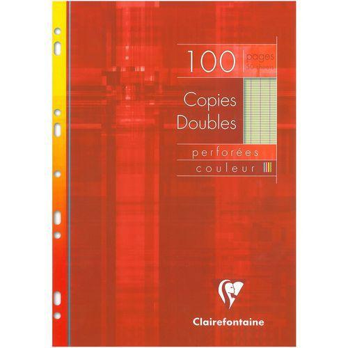 Copies doubles perforées vert s/étui 21x29,7cm 100p séyès thumbnail image 1