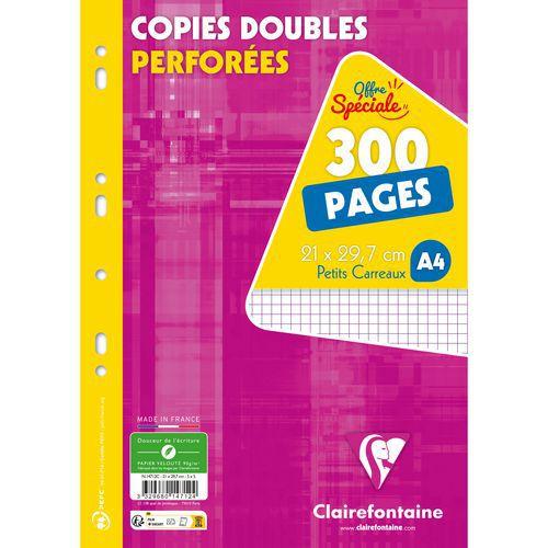 Illustration de : Copies doubles sous film A4 - Clairefontaine