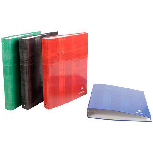 Illustration de : Classeur rembordé 4 anneaux - Clairefontaine