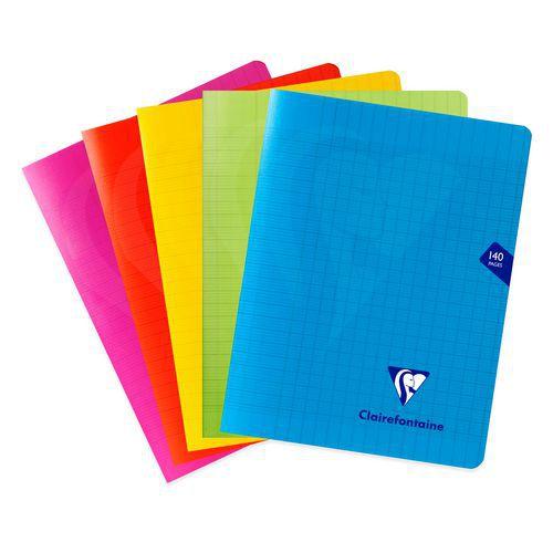 Mimesys cahier piqué polypro 17x22cm 140p séyès coloris assortis thumbnail image 1