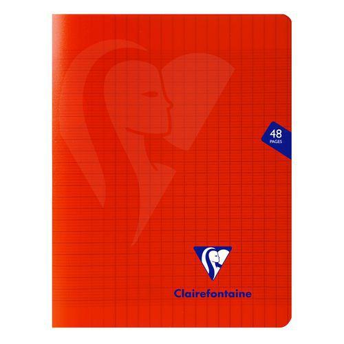 Mimesys cahier piqué polypro 17x22cm 48p séyès Rouge thumbnail image 1