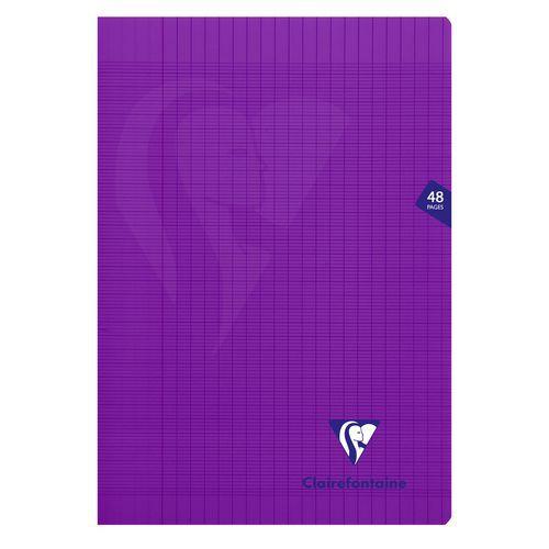 Mimesys cahier piqué polypro 21x29,7cm 48p séyès Violet thumbnail image 1