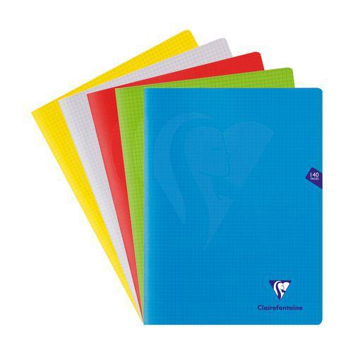 Mimesys cahier piqué polypro 24x32cm 140p Q.5x5 coloris assortis thumbnail image 1