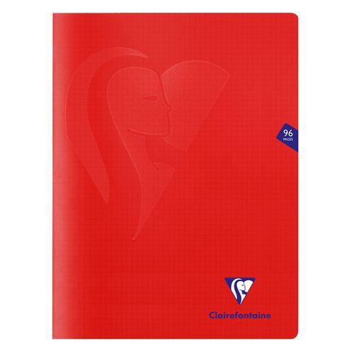 Mimesys cahier piqué polypro 24x32cm 96p Q.5x5 Rouge thumbnail image 1