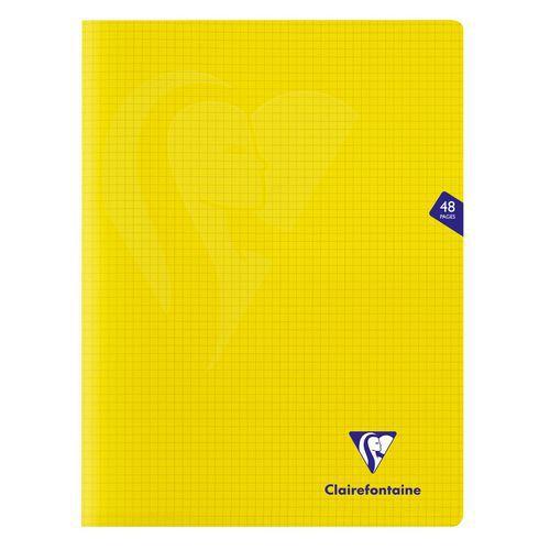 Mimesys cahier piqué polypro 24x32cm 48p Q.5x5 Jaune thumbnail image 1