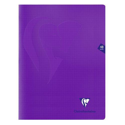 Mimesys cahier piqué polypro 24x32cm 48p Q.5x5 Violet thumbnail image 1
