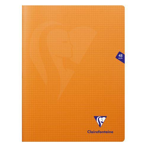 Mimesys cahier piqué polypro 24x32cm 48p Q.5x5 Orange thumbnail image 1