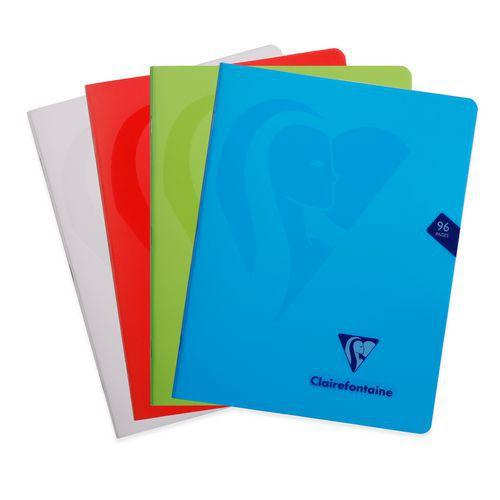 Mimesys album cahier piqué polypro 17x22cm 96p uni coloris assortis thumbnail image 1