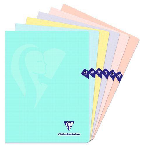 Mimesys PASTEL cahier piqué polypro 24x32cm 48p séyès coloris assortis thumbnail image 1