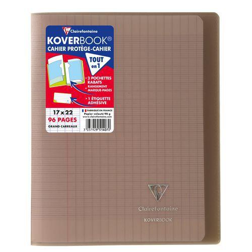 Koverbook piqué polypro transparent Gris 17x22cm 96p séyès thumbnail image 1