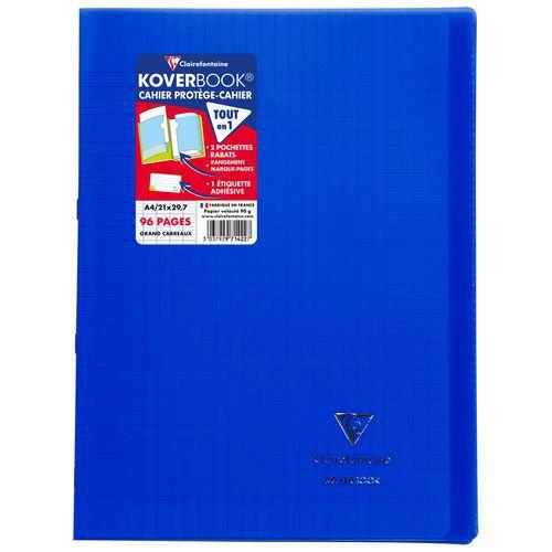 Koverbook piqué polypro transparent Bleu marine 21x29,7cm 96p séyès thumbnail image 1