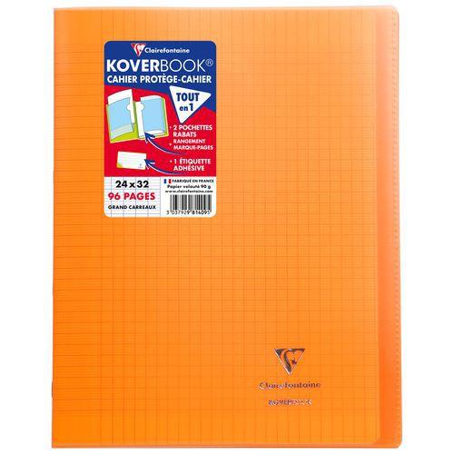 Koverbook piqué polypro transparent Orange 24x32cm 96p séyès thumbnail image 1