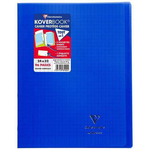 Koverbook piqué polypro transparent Bleu marine 24x32cm 96p séyès thumbnail image 1