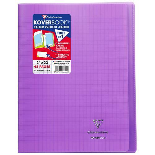 Koverbook piqué polypro transparent Violet 24x32cm 48p séyès thumbnail image 1