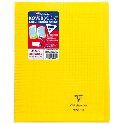 Koverbook piqué polypro transparent Jaune 24x32cm 48p séyès thumbnail image 1