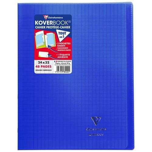 Koverbook piqué polypro transparent Bleu marine 24x32cm 48p séyès thumbnail image 1