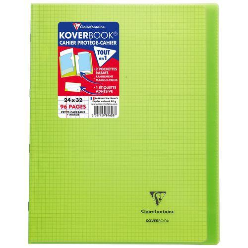 Cahier piqué Koverbook 24x32 cm 5/5 + marge 96p - Clairefontaine fullname image