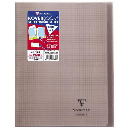 Cahier piqué Koverbook 24x32 cm 5/5 + marge 96p - Clairefontaine fullname image