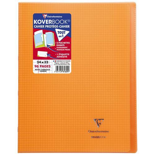 Koverbook piqué polypro transparent Orange 24x32cm 96p Q.5x5+marge thumbnail image 1