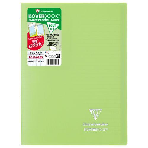 Cahier piqué Koverbook recyclé A4 Seyès 96p - Clairefontaine fullname image