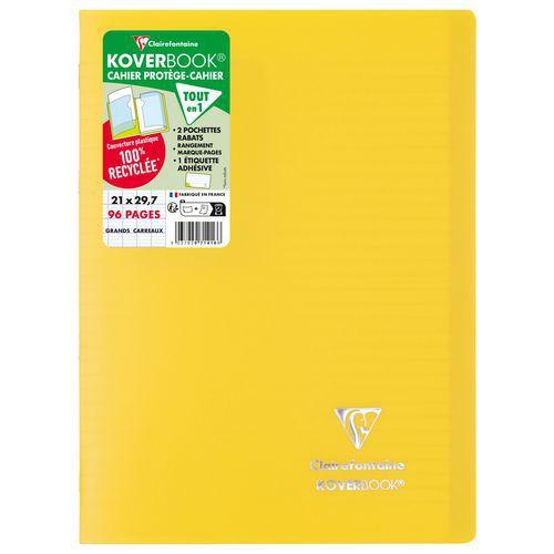 Cahier piqué Koverbook recyclé A4 Seyès 96p - Clairefontaine fullname image