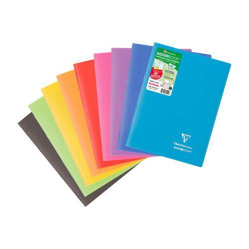 Illustration de : Cahier piqué Koverbook recyclé A4 96p - Clairefontaine