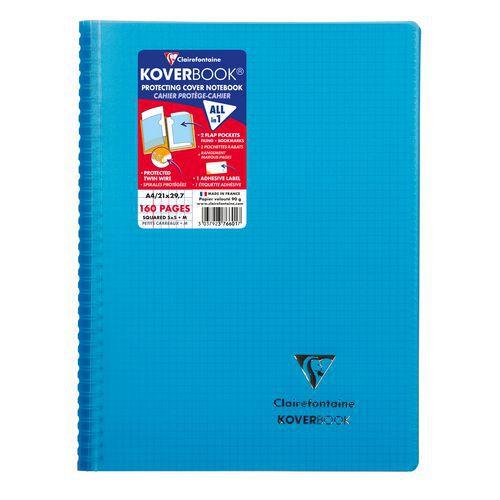 Illustration de : Cahier intégral enveloppante koverbook A4 160 pages - Clairefontaine